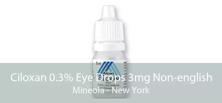 Ciloxan 0.3% Eye Drops 3mg Non-english Mineola - New York