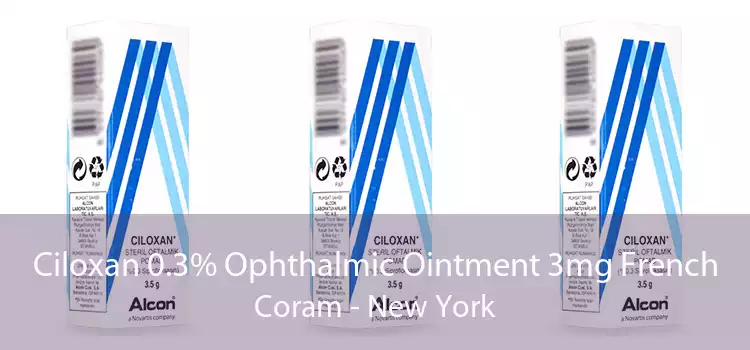 Ciloxan 0.3% Ophthalmic Ointment 3mg French Coram - New York