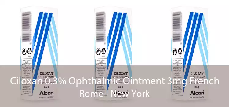 Ciloxan 0.3% Ophthalmic Ointment 3mg French Rome - New York