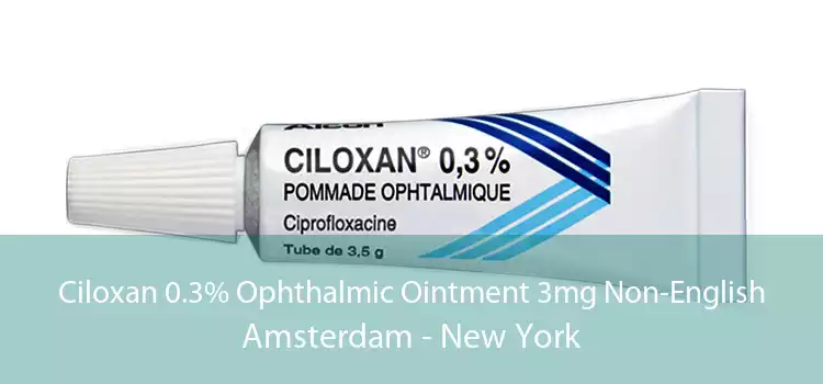 Ciloxan 0.3% Ophthalmic Ointment 3mg Non-English Amsterdam - New York