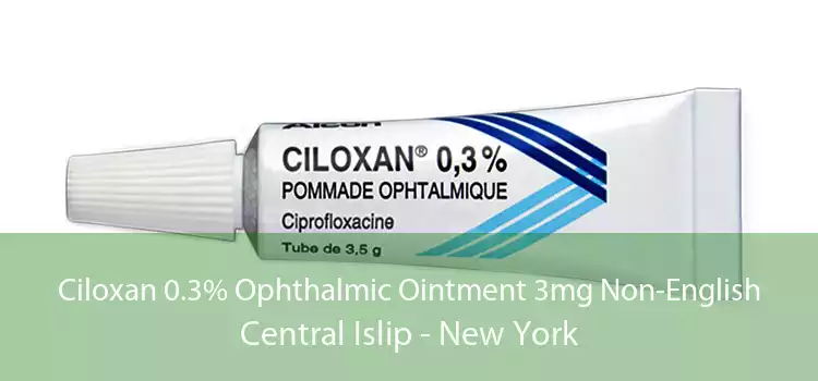 Ciloxan 0.3% Ophthalmic Ointment 3mg Non-English Central Islip - New York