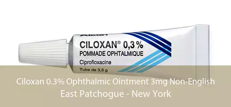 Ciloxan 0.3% Ophthalmic Ointment 3mg Non-English East Patchogue - New York