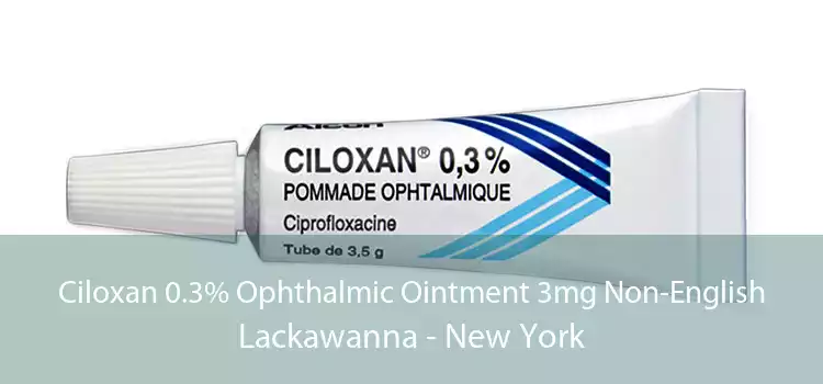 Ciloxan 0.3% Ophthalmic Ointment 3mg Non-English Lackawanna - New York