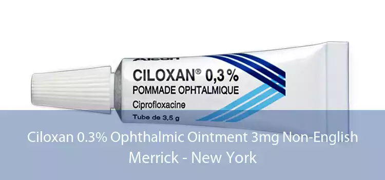 Ciloxan 0.3% Ophthalmic Ointment 3mg Non-English Merrick - New York