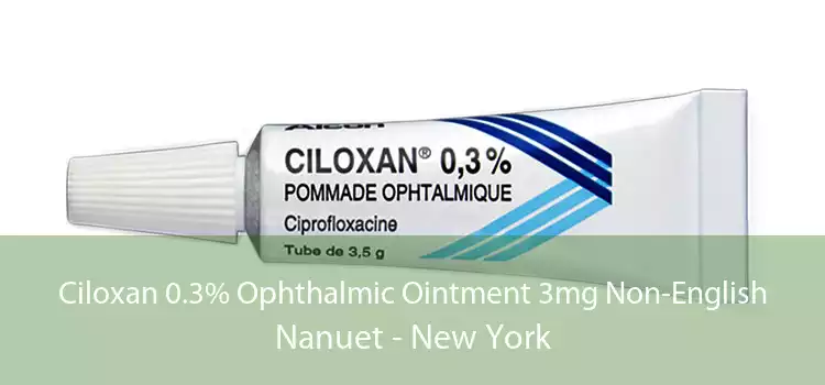 Ciloxan 0.3% Ophthalmic Ointment 3mg Non-English Nanuet - New York