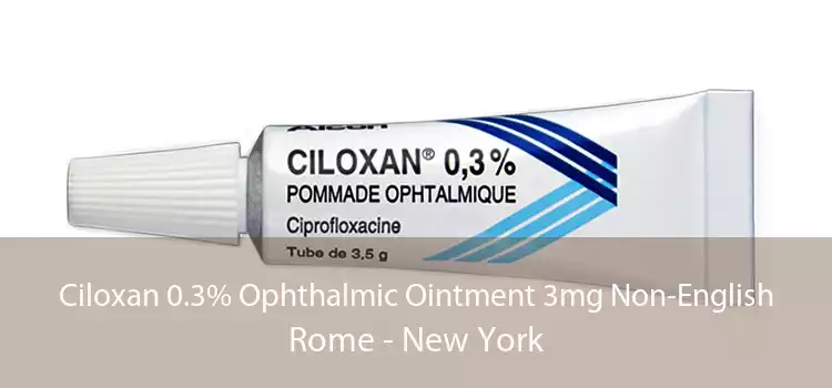 Ciloxan 0.3% Ophthalmic Ointment 3mg Non-English Rome - New York