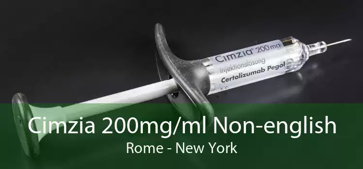 Cimzia 200mg/ml Non-english Rome - New York