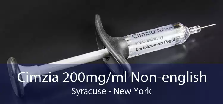 Cimzia 200mg/ml Non-english Syracuse - New York