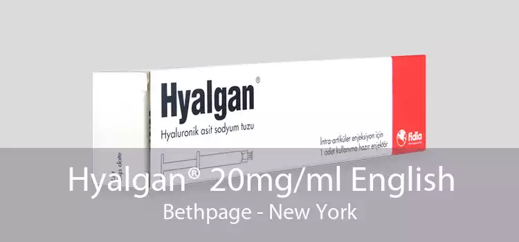 Hyalgan® 20mg/ml English Bethpage - New York