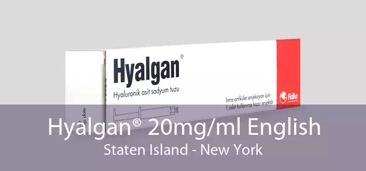 Hyalgan® 20mg/ml English Staten Island - New York