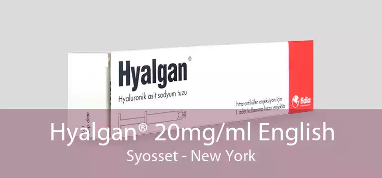Hyalgan® 20mg/ml English Syosset - New York