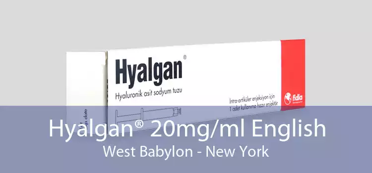 Hyalgan® 20mg/ml English West Babylon - New York
