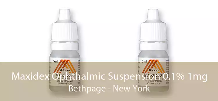 Maxidex Ophthalmic Suspension 0.1% 1mg Bethpage - New York