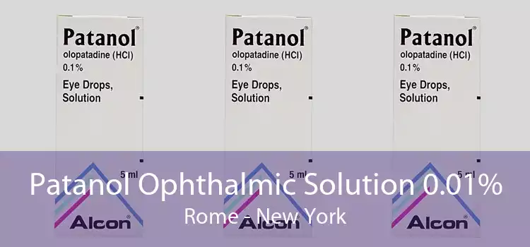 Patanol Ophthalmic Solution 0.01% Rome - New York