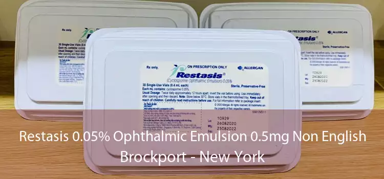 Restasis 0.05% Ophthalmic Emulsion 0.5mg Non English Brockport - New York