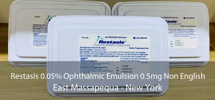 Restasis 0.05% Ophthalmic Emulsion 0.5mg Non English East Massapequa - New York